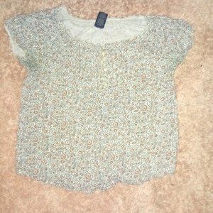 Faded Glory Ruffle Top - White